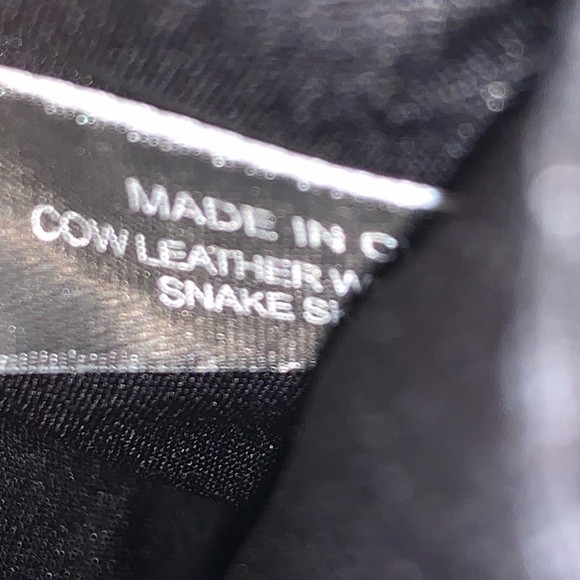 Rafe New York Bag Cowhide Snakeskin Large Clutch Shoulder Purse Chain Strap - Picture 13 of 13